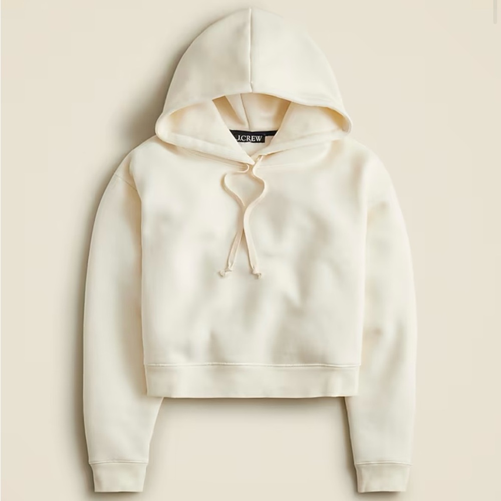 J Crew Heritage Fleece Cropped Hoodie
